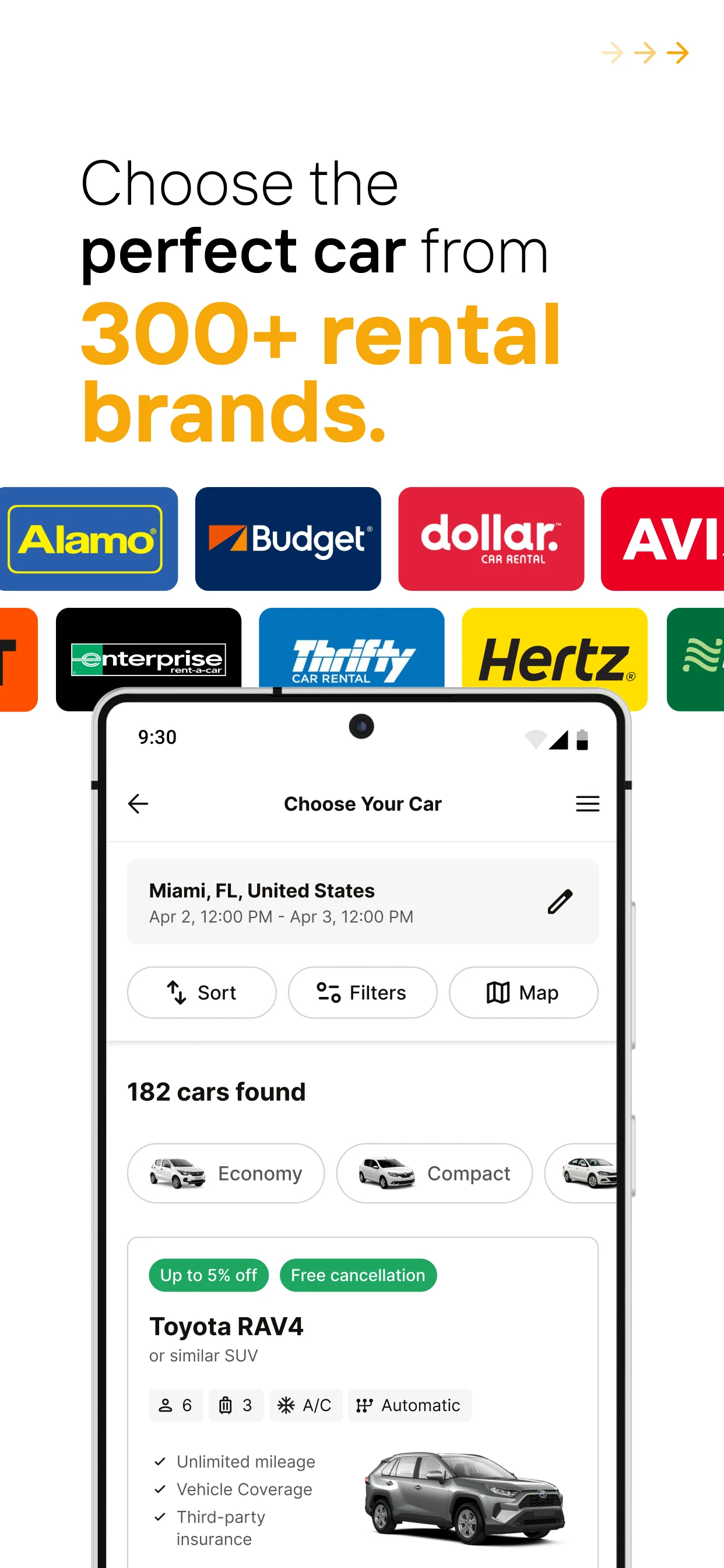 Rentcars: Car rental screenshot