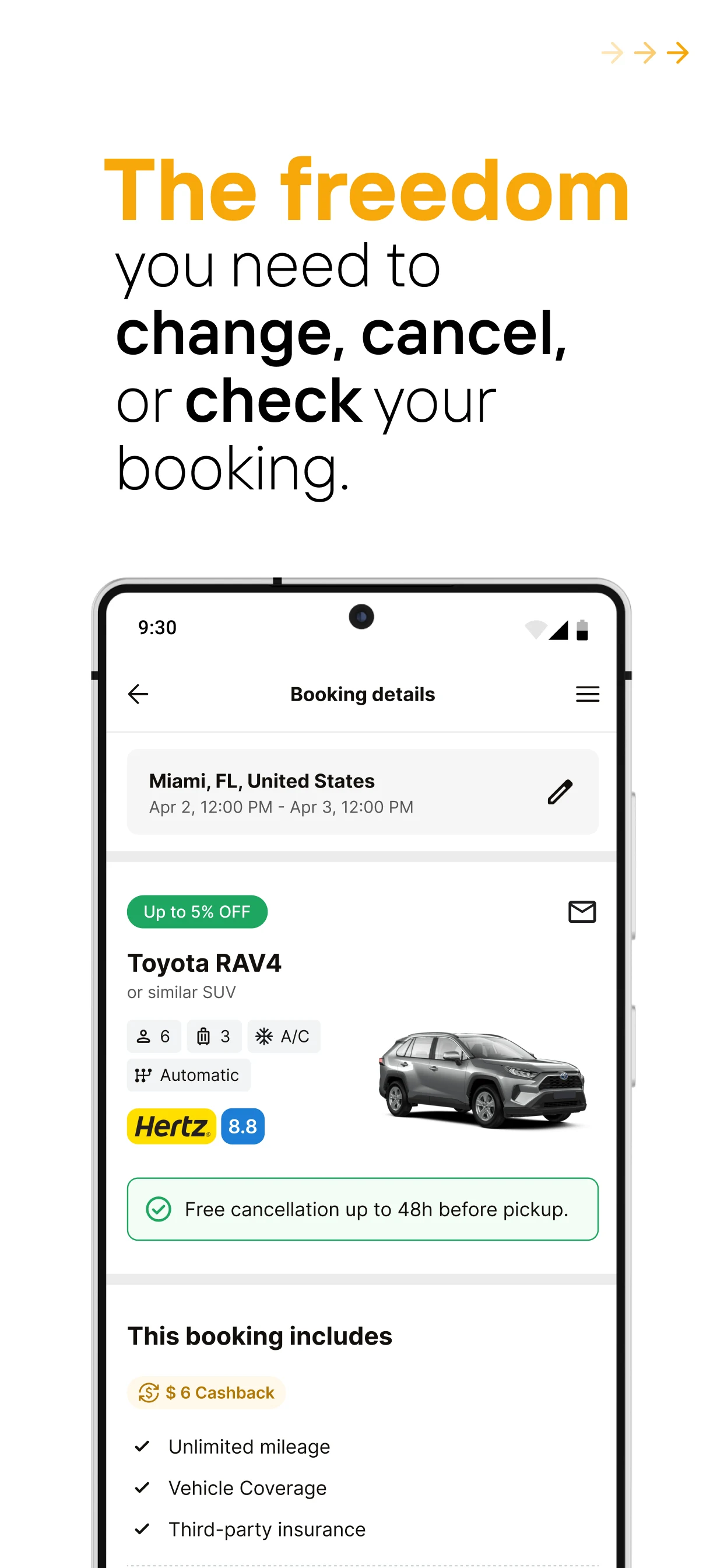 Rentcars: Car rental screenshot